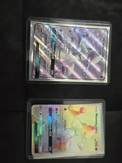 Pokemon Mewtwo GX TCG Full Art Holo Card Shining Legends and The Rainbow Rare - Image 1