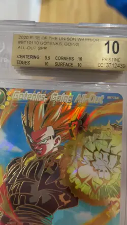 ss gotenks going all out bt10-110 spr bgs 10 dragon ball super card game psa dbs - Image 2