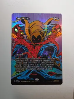 Saw in Half (Borderless foil ) Magic The Gathering Spider-man - Image 1