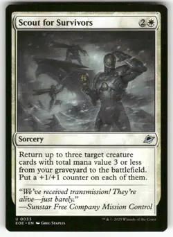 SCOUT FOR SURVIVORS U MAGIC THE GATHERING MTG EDGE OF ETERNITIES 33 NM - Image 1
