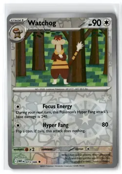 2025 Scarlet & Violet Series - White Flare Watchog #73 Uncommon Reverse Holo - Image 1