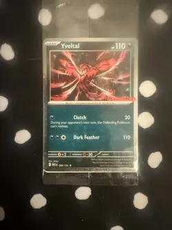 Sealed Yveltal 088/132 Reverse Holo Mega Evolution Pokemon GAMESTOP PROMO - Image 1