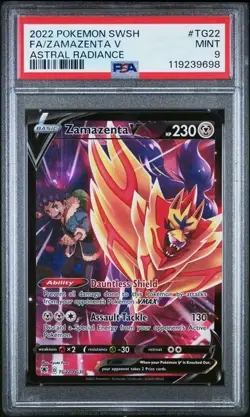 2022 Pokemon Sword & Shield - ZAMAZENTA V Astral Radiance Full Art PSA 9 - Image 1
