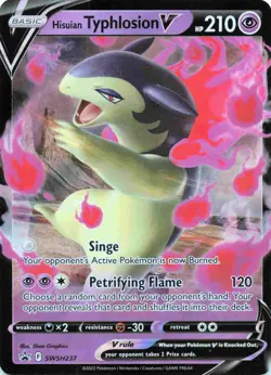 Hisuian Typhlosion V SWSH237 Ultra Rare Pokemon Black Star Promo NM - Image 1