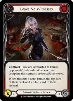 Flesh and Blood FAB Leave No Witnesses NM 1st EditionRainbow Foil Dynasty - Image 1