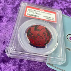 PSA 10 2020 Pikachu Pokemon Card Japanese Coin Promo Lotte Candy Gem Pokecoin - Image 1