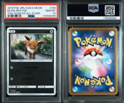 PSA 10 Eevee Reverse Foil 109/173 Tag Team GX All Stars 2019 Pokemon Card Japan - Image 3