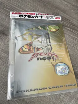 1999 POKEMON NEO GENESIS SERIES 1 BINDER 9 CARD JAPANESE PROMO FILENew Sealed - Image 1
