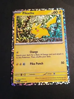 Pikachu New 2025 McDonalds Happy Meal Holo Pokemon Dragon Discovery Card 002/015 - Image 1
