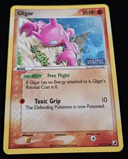Gligar 2005 Holo Pokemon 57/115 Ex Unseen Forces Card - Image 1