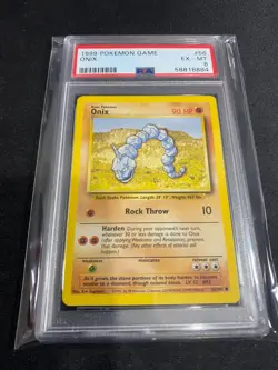 1999 Onix #56 Base Set Original Pokemon Card PSA 6 - Image 1