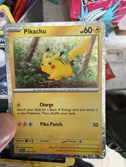 Pikachu New 2025 McDonalds Happy Meal Holo Pokemon Dragon Discovery Card 002/015 - Image 1