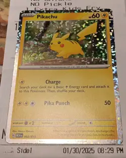 Pikachu New 2025 McDonalds Happy Meal Holo Pokemon Dragon Discovery Card 002/015 - Image 3