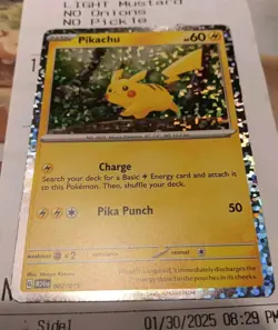 Pikachu New 2025 McDonalds Happy Meal Holo Pokemon Dragon Discovery Card 002/015 - Image 5
