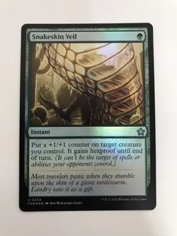 Snakeskin Veil Foil MTG Magic the Gathering Card NM Near Mint FDN - Image 1