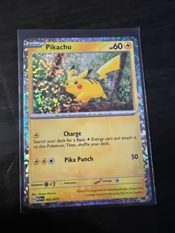 Pikachu New 2025 McDonalds Happy Meal Holo Pokemon Dragon Discovery Card 002/015 - Image 1