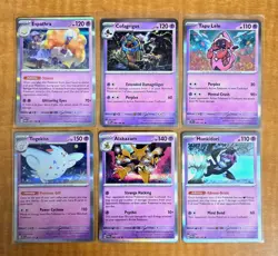 Pokemon TCG: 6 Cards Lot - Holo Psychic Type Collection Bundle - Image 1