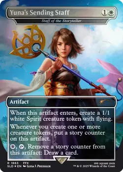 Foil - Yuna's Sending Staff - Staff of the Storyteller (Rainbow Foil) - - Image 2