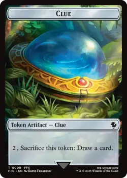 Foil - Clue // Treasure Double-Sided Token (Surge Foil) - 9 // 36 / NM / English - Image 1