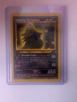 Pokemon TCG Shining Tyranitar Neo Destiny Holo Card 113/105 - Image 1