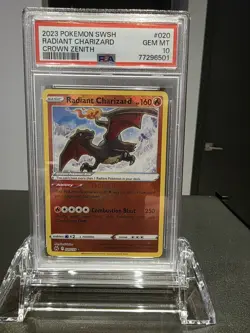 Pokemon TCG Radiant Charizard Crown Zenith Holo Ultra Rare Card 020/159 PSA 10 - Image 1