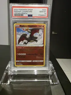 Pokemon TCG Radiant Charizard Crown Zenith Holo Ultra Rare Card 020/159 PSA 10 - Image 3