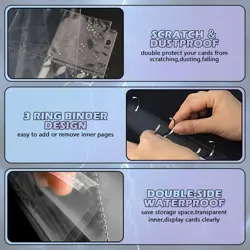 Trading Card Binder-440 Pockets Premium Trading Card Book, Double-Side Collec... - Image 4