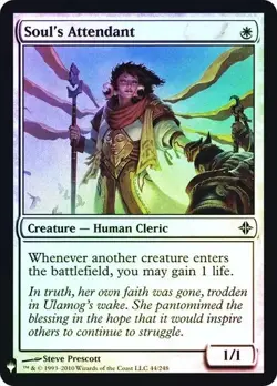 1x FOIL SOUL'S ATTENDANT - Human Mystery Booster - MTG - Magic the Gathering - Image 1