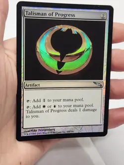 Mirrodin MTG FOIL Talisman of Progress Magic - Image 2
