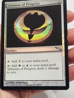Mirrodin MTG FOIL Talisman of Progress Magic - Image 3