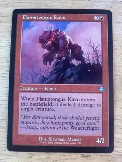 Flametongue Kavu (320) Retro Frame Dominaria Remastered DMR MTG Magic - Image 1