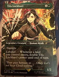 MTG FOIL Tifa Lockhart PTQ Promo 0002 MagicCon Las Vegas New Near Mint NM - Image 1