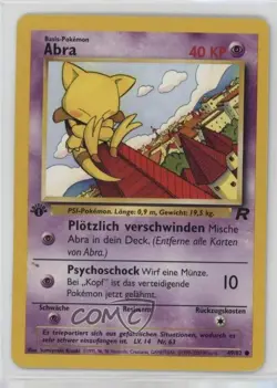 Abra German 1st Ed. Pokemon Team Rocket #49 2000 - Image 1