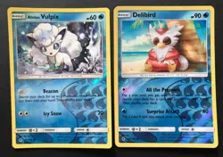 10 X Guardians Rising SM REVERSE HOLO Pokemon Cards Bundle Alolan Vulpix 21/145 - Image 2