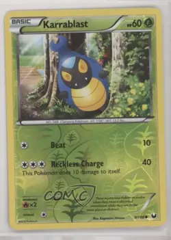 Karrablast Reverse Foil Pokemon Black & White Dark Explorers #9 - Image 1