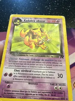 Carte Pokemon Kadabra Obscur 39/82 Francais Vf Fr Wizard Team Rocket - Image 4