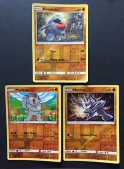 9 X Guardians Rising SM REVERSE HOLO Pokemon Cards Bundle Machop Whimsicott - Image 2