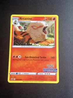 Pokemon TCG - Arcanine SWSH304 - Black Star Promo - Illustration Contest 2022 - Image 1