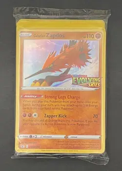 Pokemon Evolving Skies Prerelease Deck Galarian Zapdos SWSH124 - Sealed - Image 1