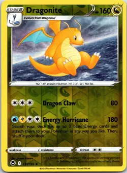 Pokemon TCG - Dragonite Reverse Holo Rare SWSH12: Silver Tempest 131/195 NM - Image 1