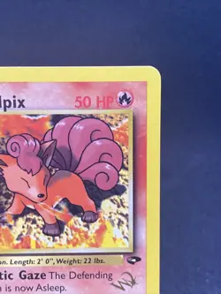 Brock's Vulpix - Gold W Stamp 37/132 - WoTC Promo - Pokemon Card - LP - Image 2