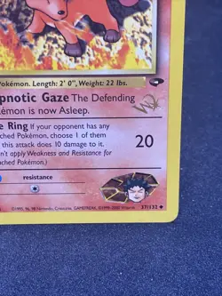 Brock's Vulpix - Gold W Stamp 37/132 - WoTC Promo - Pokemon Card - LP - Image 3