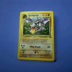 Rare Vintage Pokemon Cards Holo Fossil Lot Aerodactyl 1/62 and Hypno 8/62 WOTC - Image 3