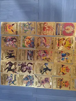 Lot Of 50 Gold Foil Pokemon Cards Pikachu Charizard Mewtwo Mew (Not TCG Legal) - Image 4