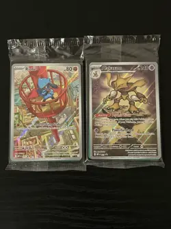 Pokemon Mega Evolution ETB Promo Cards Alakazam & Riolu Factory Sealed - Image 1