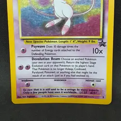Mew WP9 Holo rare Black Star Promo WOTC Vintage Pokemon Card 1999 TCG - Image 3