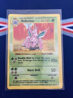(5) Card Pokemon Base Set Lot Nidoran Nidorino Nidoking READ DESCRIPTION !!!! - Image 4