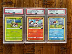 Lot of (3) 2020 Pokemon Futsal On The Ball 003-005 Cards PSA 9 Scorbunny Grookey - Image 1