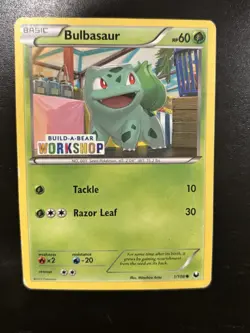 Build a Bear Pokemon Card Workshop Bulbasaur Promo Trading 1/108 MP - Image 1