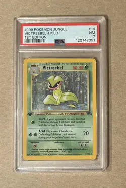 1999 Pokemon Jungle 1st Edition Victreebel Holo Card #14 PSA 7 - Image 1